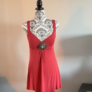 Tank top with jewel accent